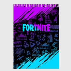 Скетчбук с принтом FORTNITE ФОРТНАЙТ , 100% бумага
 | 48 листов, плотность листов — 100 г/м2, плотность картонной обложки — 250 г/м2. Листы скреплены сверху удобной пружинной спиралью | Тематика изображения на принте: fortnite | fortnite 2 | fortnite x маршмелло | ikonik | marshmello | ninja | ninja streamer | иконик | ниндзя | фортнайт | фортнайт 2 | фортнайт глава 2