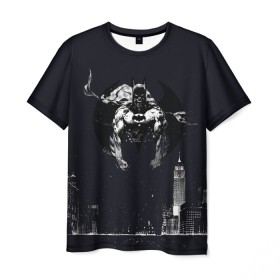 Мужская футболка 3D с принтом Batman , 100% полиэфир | прямой крой, круглый вырез горловины, длина до линии бедер | bat man | batman | batman comics | caped crusader | comics | dark knight | shtatbat | бетмен | брюс уэйн | бэт мен | бэтмен | тёмный рыцарь