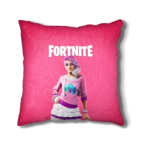 Подушка 3D с принтом FORTNITE STARLIE , наволочка – 100% полиэстер, наполнитель – холлофайбер (легкий наполнитель, не вызывает аллергию). | состоит из подушки и наволочки. Наволочка на молнии, легко снимается для стирки | 