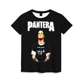 Женская футболка 3D с принтом Pantera , 100% полиэфир ( синтетическое хлопкоподобное полотно) | прямой крой, круглый вырез горловины, длина до линии бедер | american | anselmo | havy metal | pantera | philip anselmo | trash metal | ансельмо | пантера | фил ансельмо