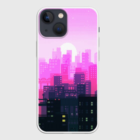 Чехол для iPhone 13 mini с принтом CITY ,  |  | bright | colorful | neon | retro | urban | vintage | винтаж | город | неон | ретро | ретро неон
