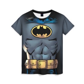 Женская футболка 3D с принтом Batman костюм , 100% полиэфир ( синтетическое хлопкоподобное полотно) | прямой крой, круглый вырез горловины, длина до линии бедер | bat man | batman | batman comics | caped crusader | comics | dark knight | shtatbat | бетмен | брюс уэйн | бэт мен | бэтмен | тёмный рыцарь
