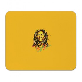 Коврик для мышки прямоугольный с принтом Bob Marley , натуральный каучук | размер 230 х 185 мм; запечатка лицевой стороны | 