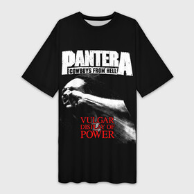 Платье-футболка 3D с принтом Pantera ,  |  | american | anselmo | havy metal | pantera | philip anselmo | trash metal | ансельмо | пантера | фил ансельмо