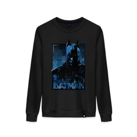 Женский свитшот хлопок с принтом Batman , 100% хлопок | прямой крой, круглый вырез, на манжетах и по низу широкая трикотажная резинка  | bat man | batman | batman comics | caped crusader | comics | dark knight | бетмен | брюс уэйн | бэт мен | бэтмен | тёмный рыцарь