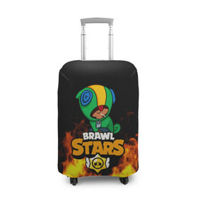 Чехол для чемодана 3D с принтом BRAWL STARS LEON , 86% полиэфир, 14% спандекс | двустороннее нанесение принта, прорези для ручек и колес | android | brawl stars | crow | games | leon | mobile game | stars | ворон | игры | леон | мобильные игры