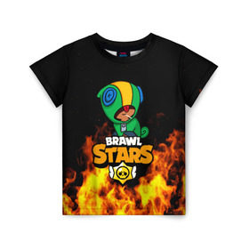 Детская футболка 3D с принтом BRAWL STARS LEON , 100% гипоаллергенный полиэфир | прямой крой, круглый вырез горловины, длина до линии бедер, чуть спущенное плечо, ткань немного тянется | android | brawl stars | crow | games | leon | mobile game | stars | ворон | игры | леон | мобильные игры