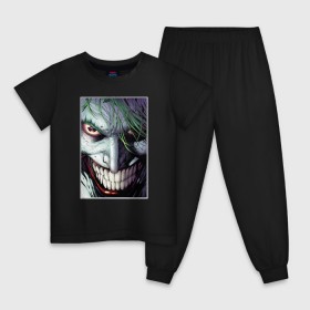 Детская пижама хлопок с принтом Joker , 100% хлопок |  брюки и футболка прямого кроя, без карманов, на брюках мягкая резинка на поясе и по низу штанин
 | joker | shtatjoker | артур флек | джокер | жокир