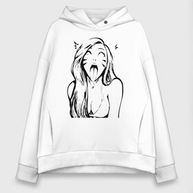 Женское худи Oversize хлопок с принтом Belle Delphine Ahegao , френч-терри — 70% хлопок, 30% полиэстер. Мягкий теплый начес внутри —100% хлопок | боковые карманы, эластичные манжеты и нижняя кромка, капюшон на магнитной кнопке | Тематика изображения на принте: ahegao | belle delphine |  twich | ахегао | белле дельфин | белль дельфин | блогершка | стримерша | твич