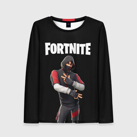 Женский лонгслив 3D с принтом FORTNITE IKONIK (КАПЮШОН) , 100% полиэстер | длинные рукава, круглый вырез горловины, полуприлегающий силуэт | fnchap2 | fortnite | fortnite 2 | fortnite x | ikonik | marshmello | иконик | маршмелло | фортнайт | фортнайт 2 | фортнайт глава 2