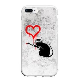 Чехол для iPhone 7Plus/8 Plus матовый с принтом BANKSY , Силикон | Область печати: задняя сторона чехла, без боковых панелей | banksy | heart | бэнкси | сердце