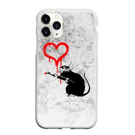 Чехол для iPhone 11 Pro матовый с принтом BANKSY , Силикон |  | banksy | heart | бэнкси | сердце