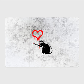 Магнитный плакат 3Х2 с принтом BANKSY | БЭНКСИ | СЕРДЦЕ | LOVE , Полимерный материал с магнитным слоем | 6 деталей размером 9*9 см | Тематика изображения на принте: banksy | heart | бэнкси | сердце