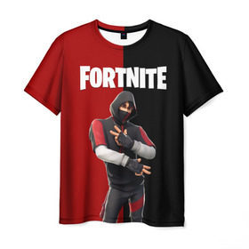 Мужская футболка 3D с принтом FORTNITE IKONIK , 100% полиэфир | прямой крой, круглый вырез горловины, длина до линии бедер | Тематика изображения на принте: fortnite | fortnite 2 | fortnite x маршмелло | ikonik | marshmello | ninja | ninja streamer | иконик | ниндзя | фортнайт | фортнайт 2 | фортнайт глава 2