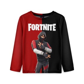 Детский лонгслив 3D с принтом FORTNITE IKONIK , 100% полиэстер | длинные рукава, круглый вырез горловины, полуприлегающий силуэт
 | fortnite | fortnite 2 | fortnite x маршмелло | ikonik | marshmello | ninja | ninja streamer | иконик | ниндзя | фортнайт | фортнайт 2 | фортнайт глава 2