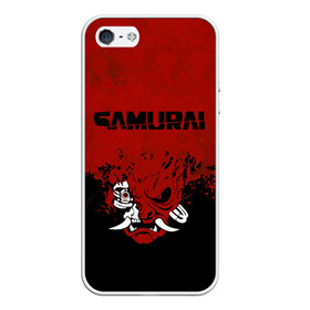 Чехол для iPhone 5/5S матовый с принтом Cyberpunk 2077 Samurai , Силикон | Область печати: задняя сторона чехла, без боковых панелей | cbp | cyberpunk 2077 | samurai | игра | киберпанк 2077 | самурай