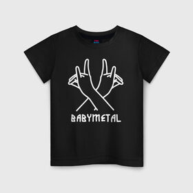 Детская футболка хлопок с принтом BABYMETAL , 100% хлопок | круглый вырез горловины, полуприлегающий силуэт, длина до линии бедер | babymetal | j pop | japan | бэбиметал | дэт метал | каваий метал | моа кикути | судзука накамото | юи мидзуно | япония