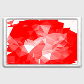 Магнит 45*70 с принтом Красные полигоны , Пластик | Размер: 78*52 мм; Размер печати: 70*45 | abstract | abstraction | color | geometry | paitnt | polygon | polygonal | psy | абстракция | геометрия | краски | неоновые | полигоны | психоделика