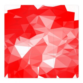 Магнитный плакат 3Х3 с принтом Красные полигоны , Полимерный материал с магнитным слоем | 9 деталей размером 9*9 см | Тематика изображения на принте: abstract | abstraction | color | geometry | paitnt | polygon | polygonal | psy | абстракция | геометрия | краски | неоновые | полигоны | психоделика