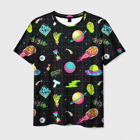 Мужская футболка 3D с принтом Rick and Morty universe , 100% полиэфир | прямой крой, круглый вырез горловины, длина до линии бедер | dsgngerzen | rick and morty universe | vdgerir | изотоп | комета | космический корабль | планета | портальная пушка | приключение морти | рик и морти