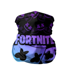 Бандана-труба 3D с принтом FORTNITE MARSHMELLO , 100% полиэстер, ткань с особыми свойствами — Activecool | плотность 150‒180 г/м2; хорошо тянется, но сохраняет форму | chapter 2 | fortnite | marshmello | диджей | игры | маршмэллоу | молоток | фортнайт