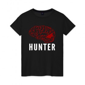 Женская футболка хлопок с принтом Mindhunter , 100% хлопок | прямой крой, круглый вырез горловины, длина до линии бедер, слегка спущенное плечо | hunter | mind | mindhunter | netflix | мозг | охотник | охотник за разумом | разум | сериал