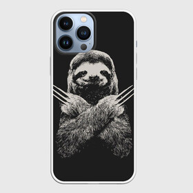 Чехол для iPhone 13 Pro Max с принтом Slotherine ,  |  | Тематика изображения на принте: animals | wolverine | ленивец | росомаха