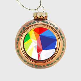 Стеклянный ёлочный шар с принтом BACKGROUND COLOR , Стекло | Диаметр: 80 мм | abstract | abstraction | color | geometry | paitnt | polygon | polygonal | psy | абстракция | геометрия | краски | неоновые | полигоны | психоделика