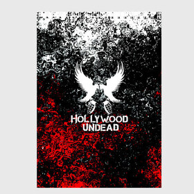 Скетчбук с принтом HOLLYWOOD UNDEAD , 100% бумага
 | 48 листов, плотность листов — 100 г/м2, плотность картонной обложки — 250 г/м2. Листы скреплены сверху удобной пружинной спиралью | charlie scene | danny | funny man | hollywood undead | j dog | johnny 3 tears | logo | music | rock | альтернатива | металл | музыка | музыкальный | рок