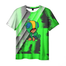 Мужская футболка 3D с принтом Brawl Stars LEON , 100% полиэфир | прямой крой, круглый вырез горловины, длина до линии бедер | android | brawl stars | crow | games | leon | mobile game | stars | ворон | игры | леон | мобильные игры