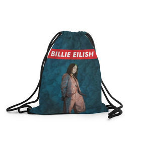 Рюкзак-мешок 3D с принтом BILLIE EILISH , 100% полиэстер | плотность ткани — 200 г/м2, размер — 35 х 45 см; лямки — толстые шнурки, застежка на шнуровке, без карманов и подкладки | bad guy | billie | eilish | ocean eyes | айлиш | билли | девушка | певица | эйлиш