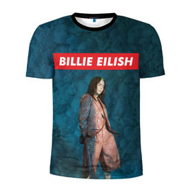 Мужская футболка 3D спортивная с принтом BILLIE EILISH , 100% полиэстер с улучшенными характеристиками | приталенный силуэт, круглая горловина, широкие плечи, сужается к линии бедра | bad guy | billie | eilish | ocean eyes | айлиш | билли | девушка | певица | эйлиш