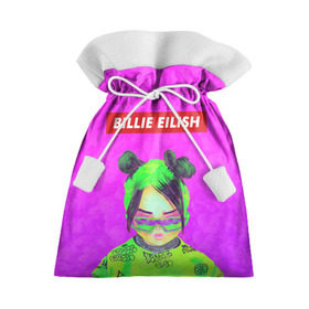 Подарочный 3D мешок с принтом BILLIE EILISH , 100% полиэстер | Размер: 29*39 см | bad guy | billie | eilish | ocean eyes | айлиш | билли | девушка | певица | эйлиш