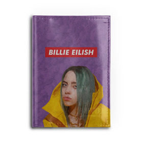 Обложка для автодокументов с принтом BILLIE EILISH , натуральная кожа |  размер 19,9*13 см; внутри 4 больших “конверта” для документов и один маленький отдел — туда идеально встанут права | bad guy | billie | eilish | ocean eyes | айлиш | билли | девушка | певица | эйлиш