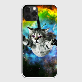 Чехол для iPhone 12 Pro Max с принтом КОСМИЧЕСКИЙ КОТ , Силикон |  | Тематика изображения на принте: cat | cats | животные | киса | киска | кот | котики | коты | котэ | кошка | природа