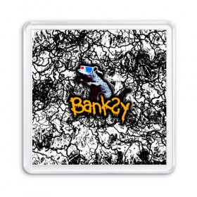 Магнит 55*55 с принтом Banksy , Пластик | Размер: 65*65 мм; Размер печати: 55*55 мм | art | banksy | street | street art | арт | бэнкси | стрит | стрит арт