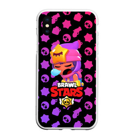 Чехол для iPhone XS Max матовый с принтом BRAWL STARS - SANDY , Силикон | Область печати: задняя сторона чехла, без боковых панелей | brawl | bull | colt | crow | game | games | leon | online | penny | poco | sandy | shelly | spike | star | stars | wanted | брав | бравл | браво | звезда | звезды | игра | игры | лого | онлайн | сенди | старс | сэнди