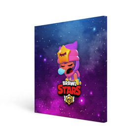 Холст квадратный с принтом SANDY SPACE (Brawl Stars) , 100% ПВХ |  | brawl | bull | colt | crow | game | games | leon | online | penny | poco | sandy | shelly | spike | star | stars | wanted | брав | бравл | браво | звезда | звезды | игра | игры | лого | онлайн | сенди | старс | сэнди