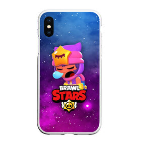 Чехол для iPhone XS Max матовый с принтом SANDY SPACE (Brawl Stars) , Силикон | Область печати: задняя сторона чехла, без боковых панелей | brawl | bull | colt | crow | game | games | leon | online | penny | poco | sandy | shelly | spike | star | stars | wanted | брав | бравл | браво | звезда | звезды | игра | игры | лого | онлайн | сенди | старс | сэнди