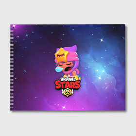 Альбом для рисования с принтом SANDY SPACE (Brawl Stars) , 100% бумага
 | матовая бумага, плотность 200 мг. | Тематика изображения на принте: brawl | bull | colt | crow | game | games | leon | online | penny | poco | sandy | shelly | spike | star | stars | wanted | брав | бравл | браво | звезда | звезды | игра | игры | лого | онлайн | сенди | старс | сэнди