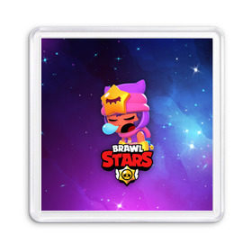 Магнит 55*55 с принтом SANDY SPACE (Brawl Stars) , Пластик | Размер: 65*65 мм; Размер печати: 55*55 мм | Тематика изображения на принте: brawl | bull | colt | crow | game | games | leon | online | penny | poco | sandy | shelly | spike | star | stars | wanted | брав | бравл | браво | звезда | звезды | игра | игры | лого | онлайн | сенди | старс | сэнди