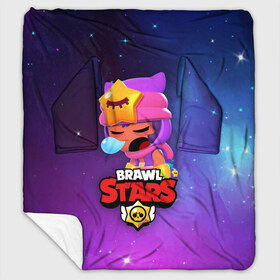 Плед с рукавами с принтом SANDY SPACE (Brawl Stars) , 100% полиэстер | Закругленные углы, все края обработаны. Ткань не мнется и не растягивается. Размер 170*145 | brawl | bull | colt | crow | game | games | leon | online | penny | poco | sandy | shelly | spike | star | stars | wanted | брав | бравл | браво | звезда | звезды | игра | игры | лого | онлайн | сенди | старс | сэнди