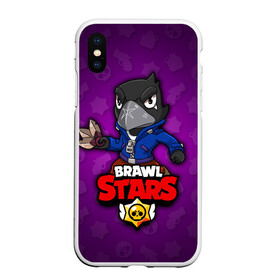 Чехол для iPhone XS Max матовый с принтом BRAWL STARS CROW , Силикон | Область печати: задняя сторона чехла, без боковых панелей | brawl stars | brawl stars crow | brawler | crow | бравл старз | бравлер | ворон