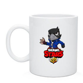 Кружка с принтом BRAWL STARS CROW , керамика | объем — 330 мл, диаметр — 80 мм. Принт наносится на бока кружки, можно сделать два разных изображения | brawl stars | brawl stars crow | brawler | crow | бравл старз | бравлер | ворон