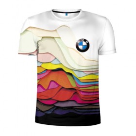 Мужская футболка 3D спортивная с принтом Color , 100% полиэстер с улучшенными характеристиками | приталенный силуэт, круглая горловина, широкие плечи, сужается к линии бедра | bmw | color | cool | prestige | vanguard | авангард | бмв | круто | престиж | цвет