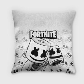 Подушка 3D с принтом FORTNITE MARSHMELLO , наволочка – 100% полиэстер, наполнитель – холлофайбер (легкий наполнитель, не вызывает аллергию). | состоит из подушки и наволочки. Наволочка на молнии, легко снимается для стирки | chapter 2 | fortnite | marshmello | диджей | игры | маршмэллоу | молоток | фортнайт