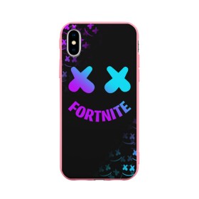 Чехол для iPhone X матовый с принтом FORTNITE x MARSHMELLO , Силикон | Печать на задней стороне чехла, без боковой панели | fortnite | fortnite 2 | fortnite x маршмелло | ikonik | marshmello | ninja | ninja streamer | иконик | ниндзя | фортнайт | фортнайт 2 | фортнайт глава 2