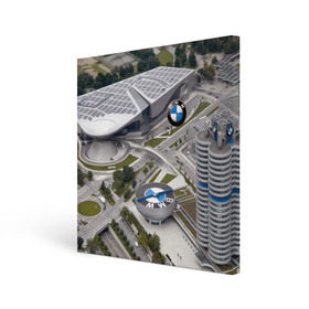 Холст квадратный с принтом BMW city , 100% ПВХ |  | bmw | buildings | city | germany | munich | prestige | бмв | германия | город | здания | мюнхен | престиж