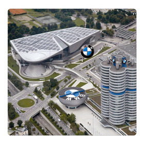 Магнитный плакат 3Х3 с принтом BMW city , Полимерный материал с магнитным слоем | 9 деталей размером 9*9 см | Тематика изображения на принте: bmw | buildings | city | germany | munich | prestige | бмв | германия | город | здания | мюнхен | престиж