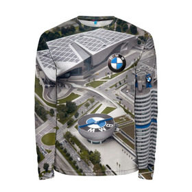 Мужской лонгслив 3D с принтом BMW city , 100% полиэстер | длинные рукава, круглый вырез горловины, полуприлегающий силуэт | Тематика изображения на принте: bmw | buildings | city | germany | munich | prestige | бмв | германия | город | здания | мюнхен | престиж